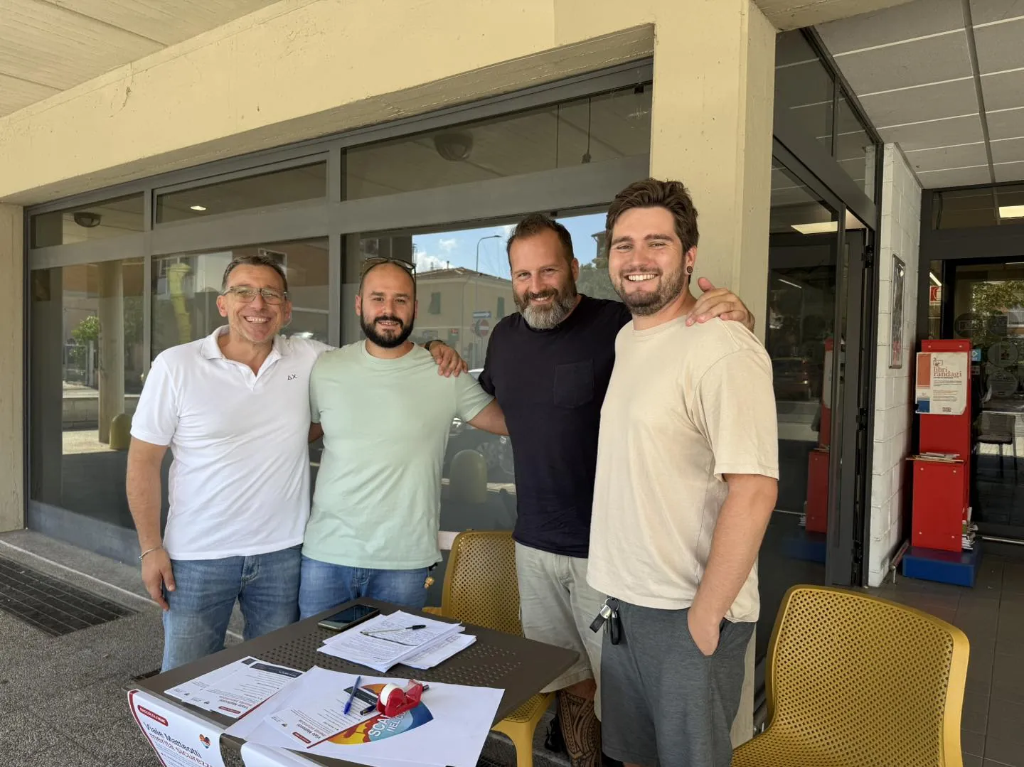 Marco Vichi, Luca Niccolini, Roberto Maestrini e Maciej Vella a Scarlino Scalo